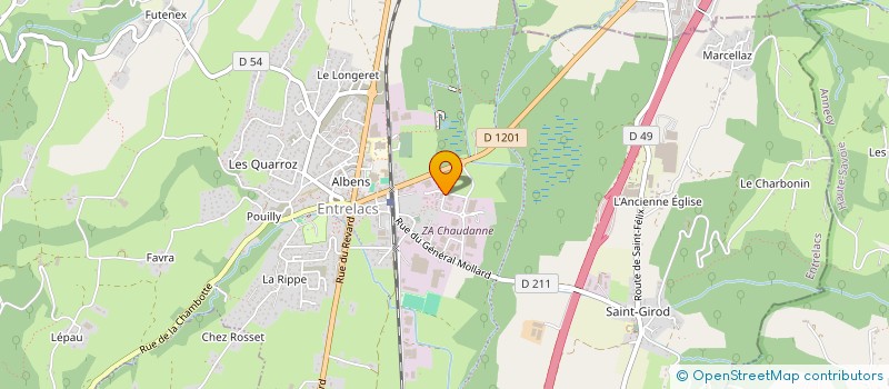 localisation de l'entreprise SB STORES & VOLETS à ENTRELACS
