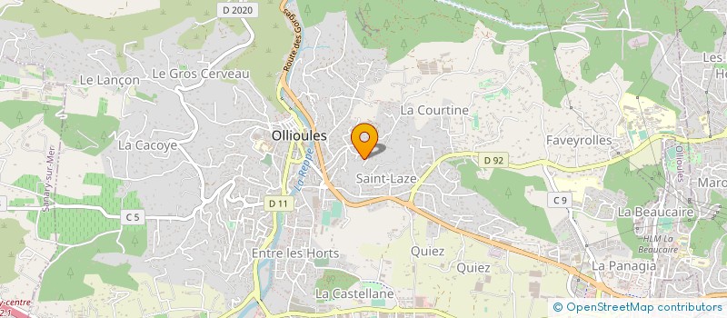 localisation de l'entreprise SB SYLVAIN BELLAVEGLIA  OLLIOULES