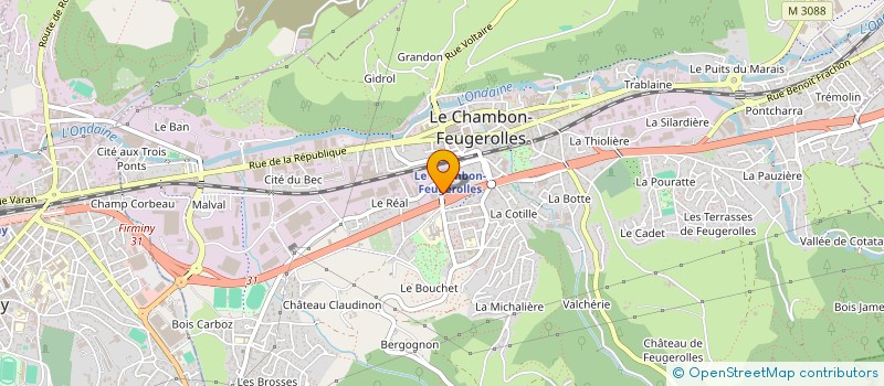 localisation de l'entreprise SB TELECOM à LE CHAMBON-FEUGEROLLES