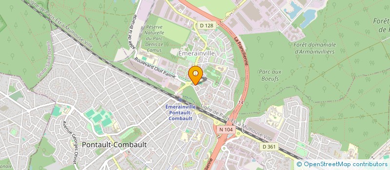 localisation de l'entreprise SB TRANS à EMERAINVILLE