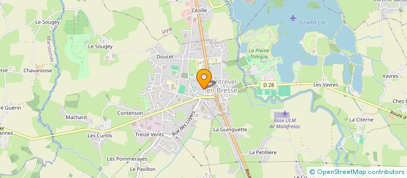 localisation de l'entreprise SB2 à MONTREVEL-EN-BRESSE