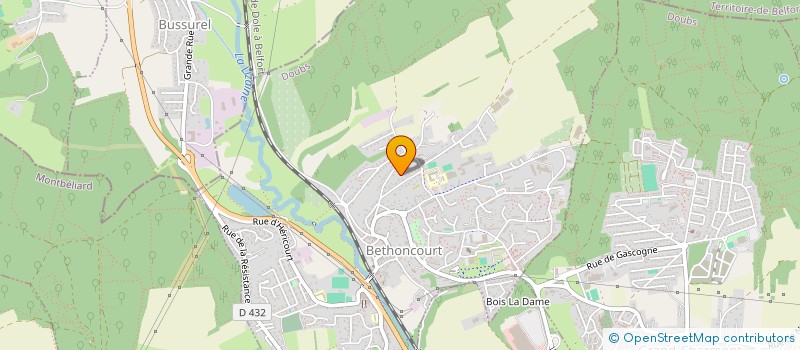 localisation de l'entreprise SB2E  BETHONCOURT