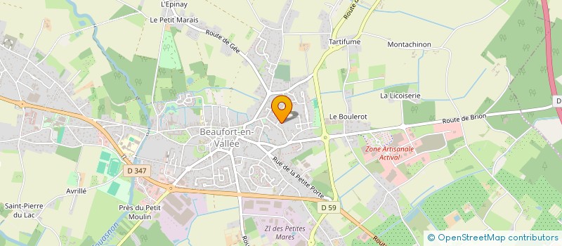 localisation de l'entreprise SB2M INVEST  BEAUFORT-EN-ANJOU