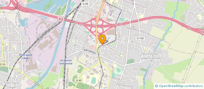 localisation de l'entreprise SB2O INGENIERIE & ENVIRONNEMENT  AULNOY-LEZ-VALENCIENNES