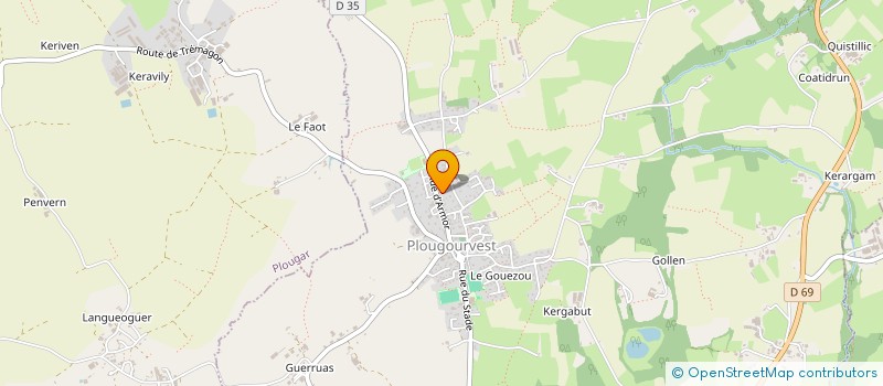 localisation de l'entreprise SBA 29  PLOUGOURVEST