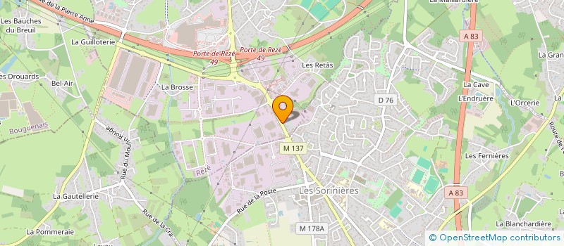 localisation de l'entreprise SBAM44  REZE