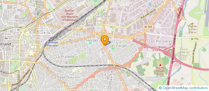 localisation de l'entreprise SBC  CLERMONT-FERRAND