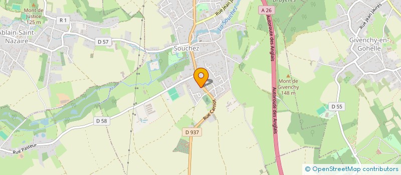 localisation de l'entreprise SBC  SOUCHEZ