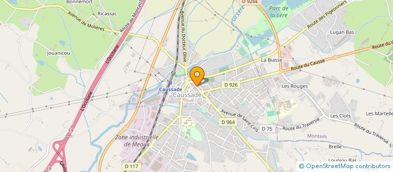 localisation de l'entreprise SBC SOC BOUCHERIE COSTES à CAUSSADE