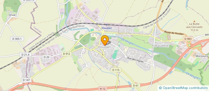 localisation de l'entreprise SBCA - VD  HOUDAN