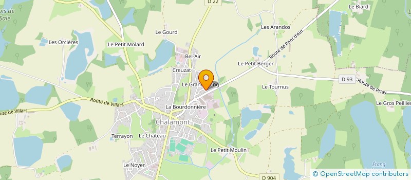 localisation de l'entreprise SBD  CHALAMONT