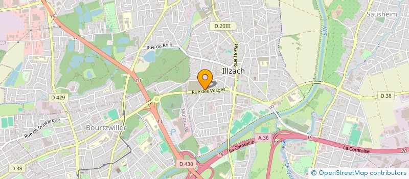 localisation de l'entreprise SBE  ILLZACH