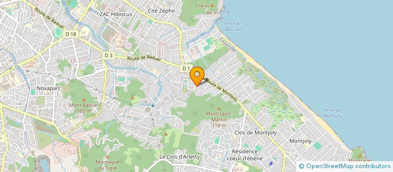 localisation de l'entreprise SBE SOLUTION  CAYENNE