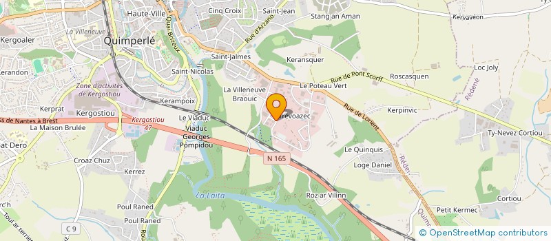 localisation de l'entreprise SBEEP à QUIMPERLE