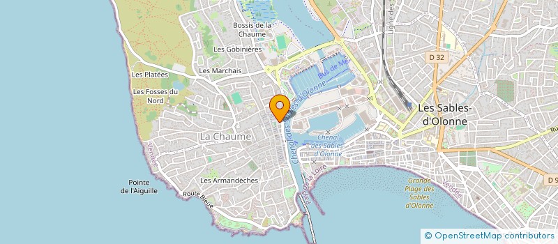 localisation de l'entreprise SBES IMMO & AVENIR à LES SABLES D'OLONNE