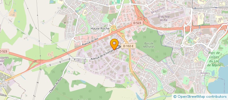 localisation de l'entreprise SBF  BEAUCOUZE