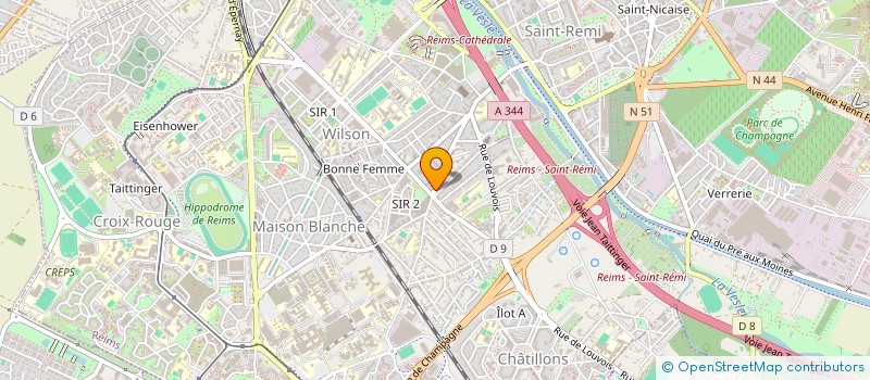 localisation de l'entreprise SBF  REIMS