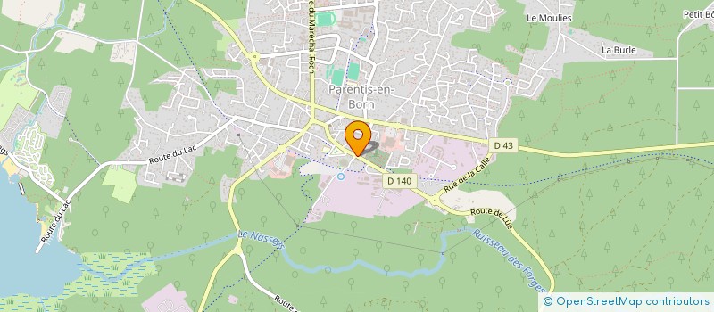 localisation de l'entreprise SBF SERVICES ET DISTRIBUTIONS  PARENTIS-EN-BORN