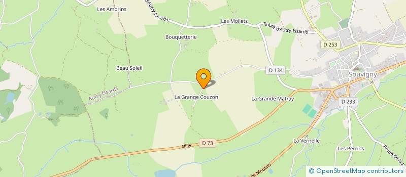 localisation de l'entreprise SBG  SOUVIGNY