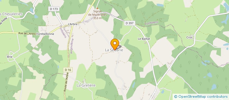 localisation de l'entreprise SBG16 à ROUZEDE