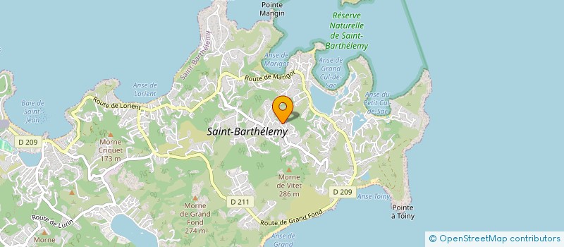 localisation de l'entreprise SBH VETO à SAINT BARTHELEMY