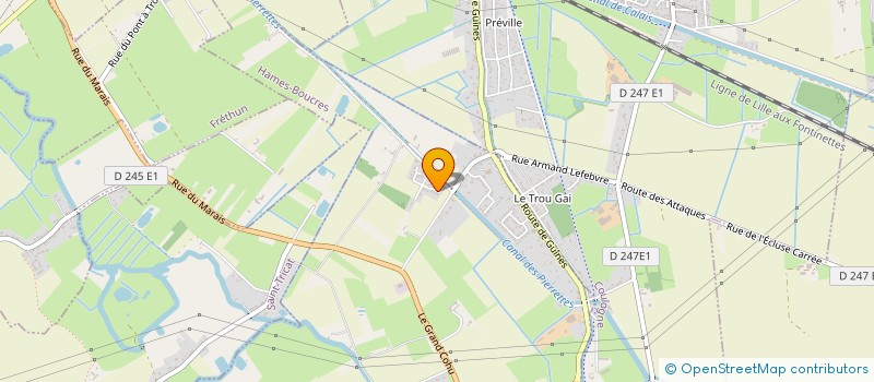 localisation de l'entreprise SBI (SYSTEME POUR BATIMENT INTELLIGENT)  HAMES-BOUCRES