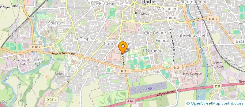 localisation de l'entreprise SBJ  TARBES