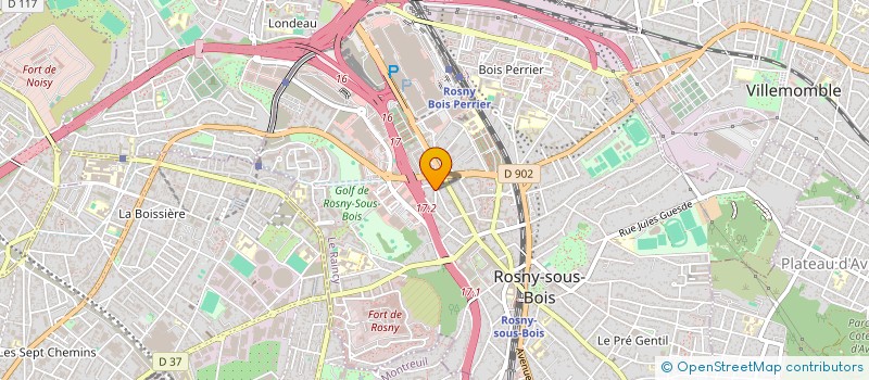 localisation de l'entreprise SBK à ROSNY-SOUS-BOIS