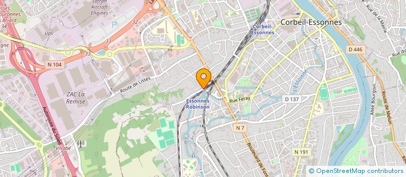 localisation de l'entreprise SBK INVEST à CORBEIL-ESSONNES