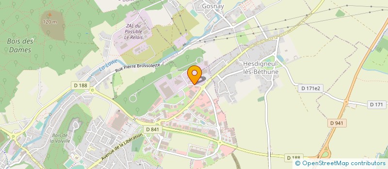 localisation de l'entreprise SBL  BETHUNE