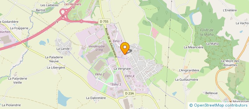 localisation de l'entreprise SBL à LES HERBIERS