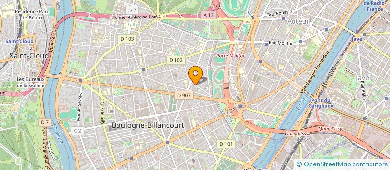 localisation de l'entreprise SBM à BOULOGNE-BILLANCOURT