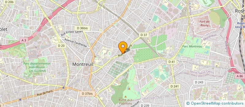 localisation de l'entreprise SBM à MONTREUIL