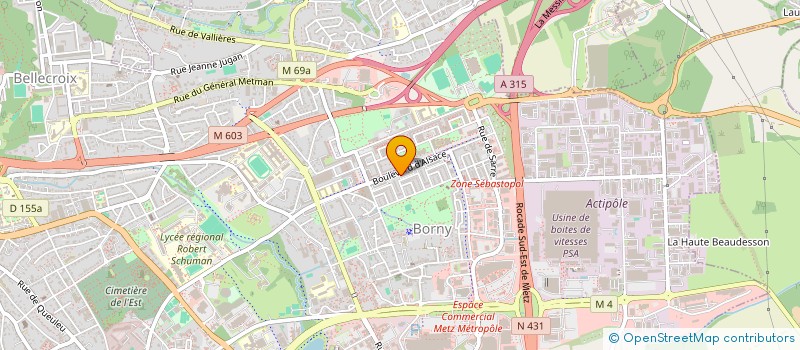 localisation de l'entreprise SBM  METZ