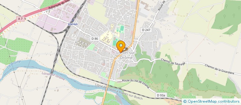 localisation de l'entreprise SBM à LIVRON-SUR-DROME