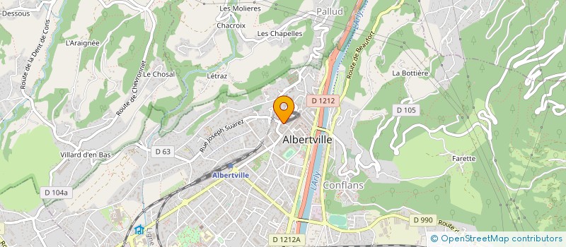 localisation de l'entreprise SBM  ALBERTVILLE