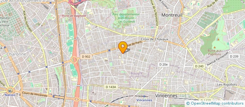 localisation de l'entreprise SBM à MONTREUIL