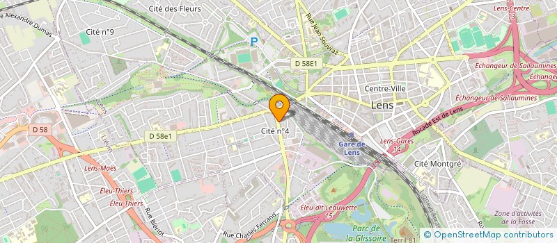 localisation de l'entreprise SBM ACCUEIL  LENS