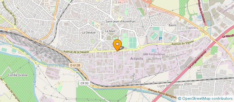 localisation de l'entreprise SBM FORMULATION à BEZIERS