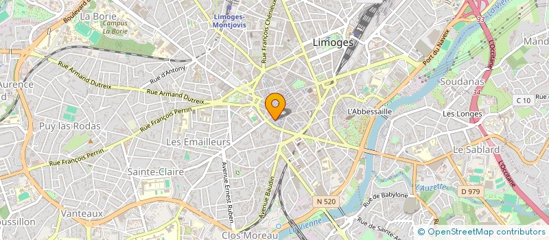 localisation de l'entreprise SBP à LIMOGES