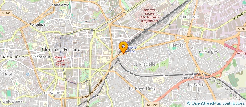 localisation de l'entreprise SBP  CLERMONT-FERRAND