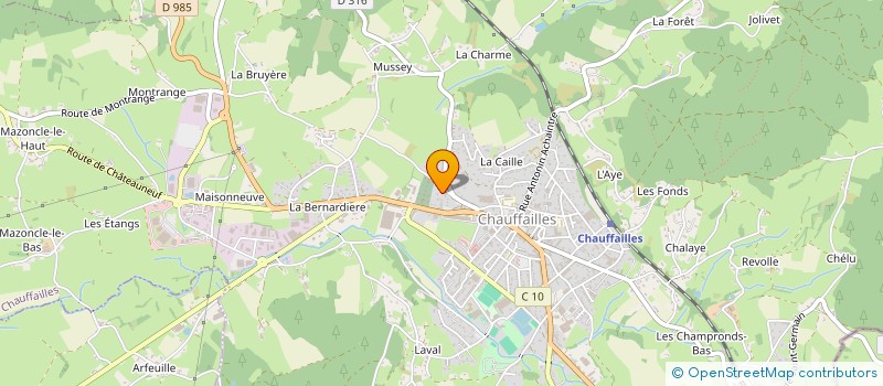 localisation de l'entreprise SBR SUD BOURGOGNE REPARATION à CHAUFFAILLES