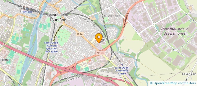 localisation de l'entreprise SBRO IMMO à ST OUEN L AUMONE