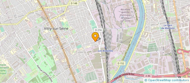localisation de l'entreprise SBSM à VITRY-SUR-SEINE