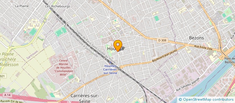 localisation de l'entreprise SBSM à HOUILLES