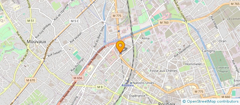 localisation de l'entreprise SBT  ROUBAIX