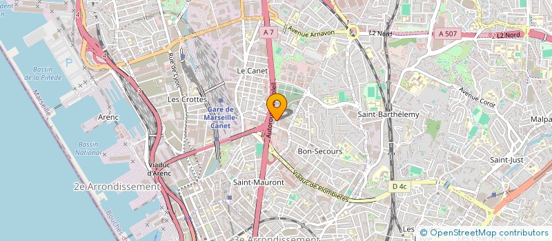 localisation de l'entreprise SBTP CONSTRUCTION à MARSEILLE