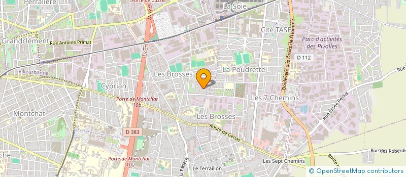 localisation de l'entreprise SBTT  VILLEURBANNE