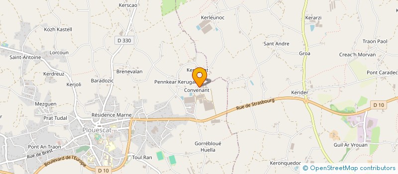 localisation de l'entreprise SC ABEPSEURLIV  PLOUESCAT