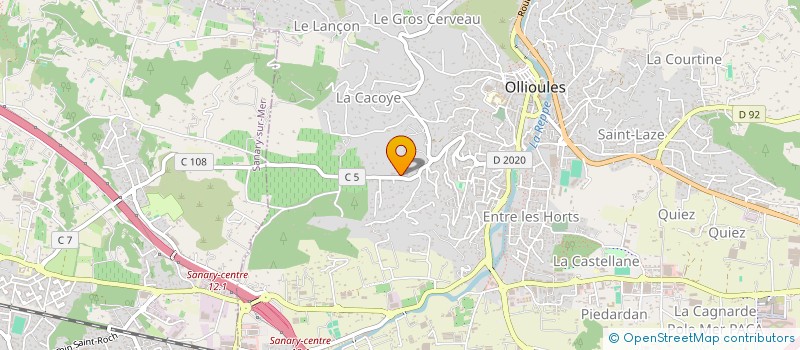 localisation de l'entreprise SC AGRICOLE DE LA GARDANNE  OLLIOULES